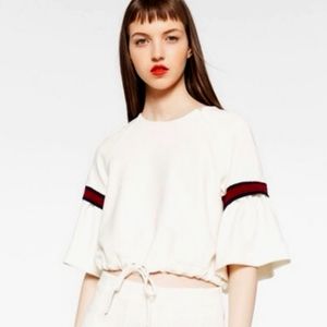 Zara 🎈 Sleeve Crop Top